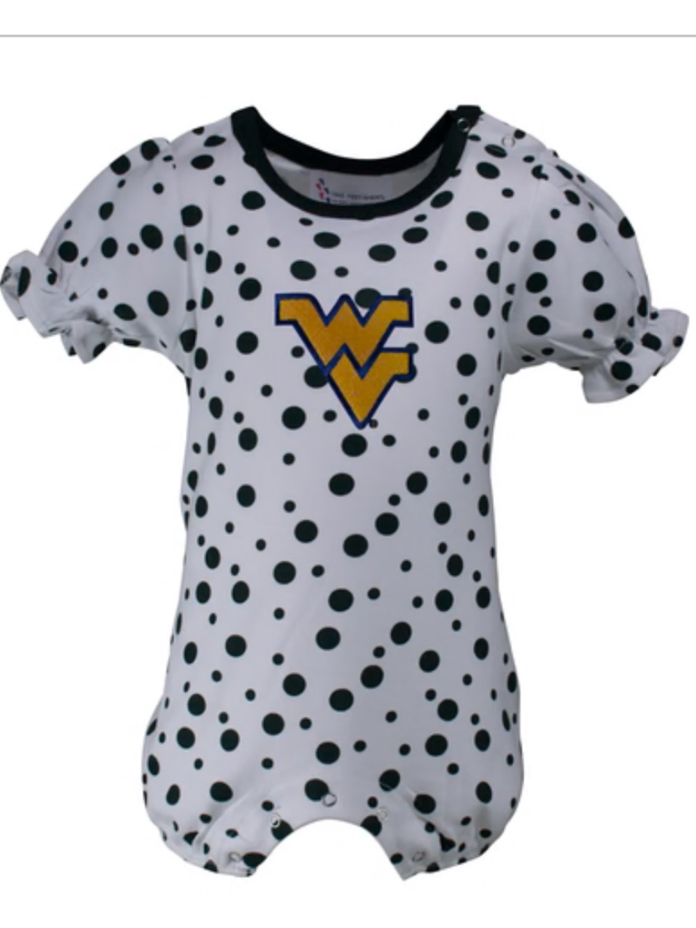West Virginia Mountaineers baby West Virginia Mountaineers baby onesie polka dot